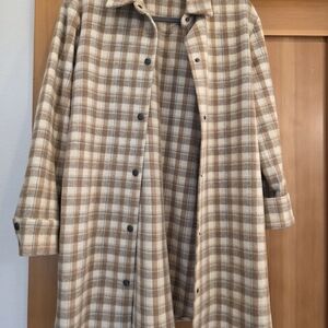 Plaid Button-Up Coat